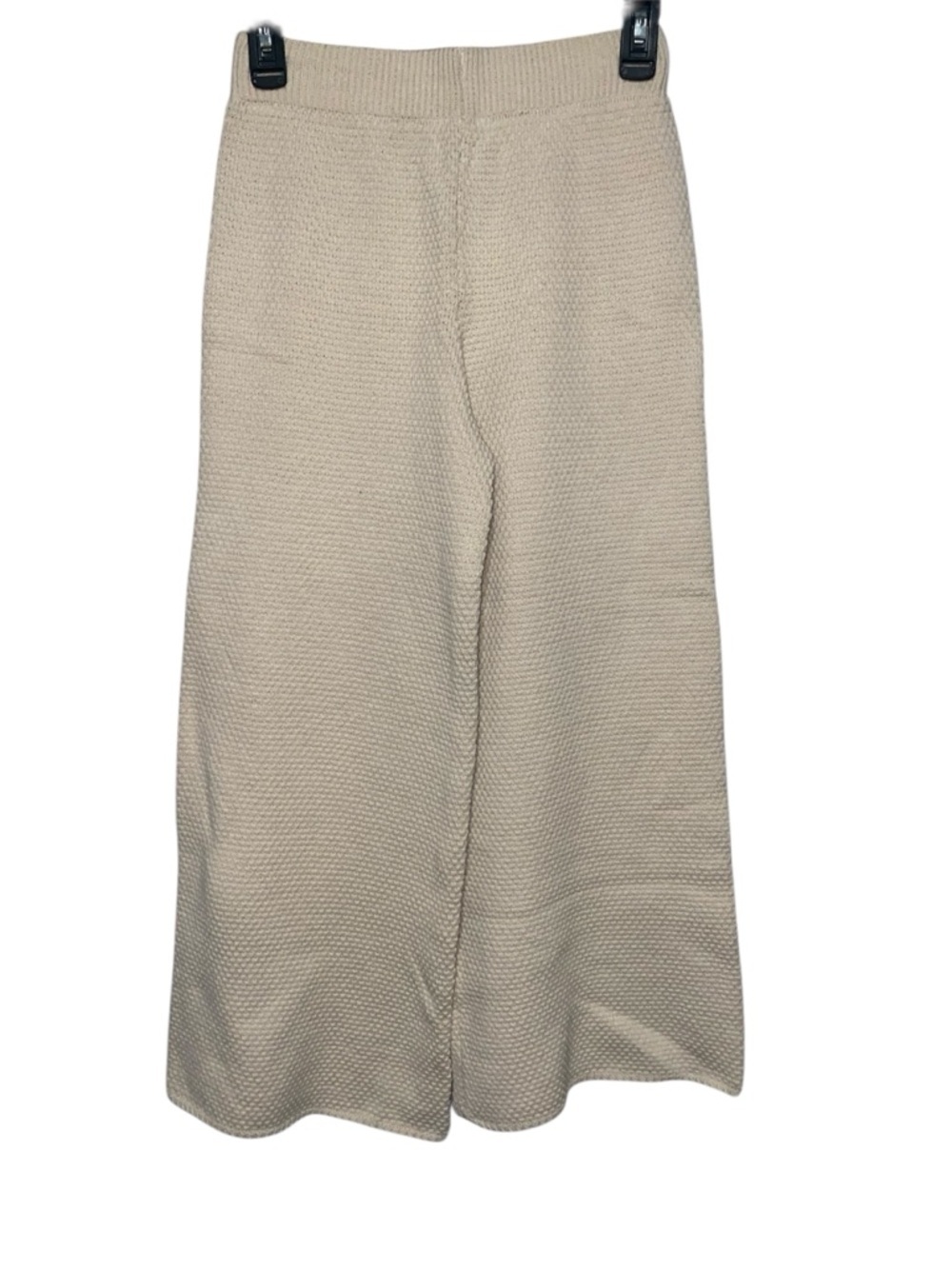 Sincerely Jules Knit Wide Leg Pants Off White Textured Lounge Pull-On Medium